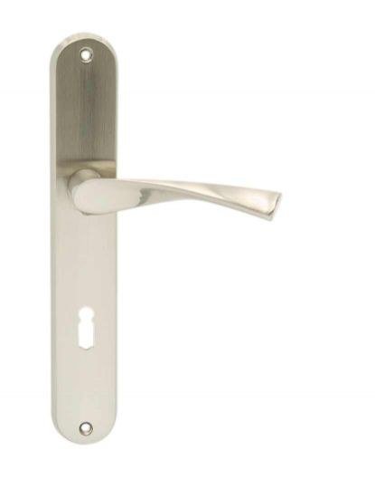 Kování interiérové GIUSSY klika/klika 90 mm klíč stříbrný elox F1 - Kliky, okenní a dveřní kování, panty Kování dveřní Kování dveřní mezip. hliník, bez PÚ